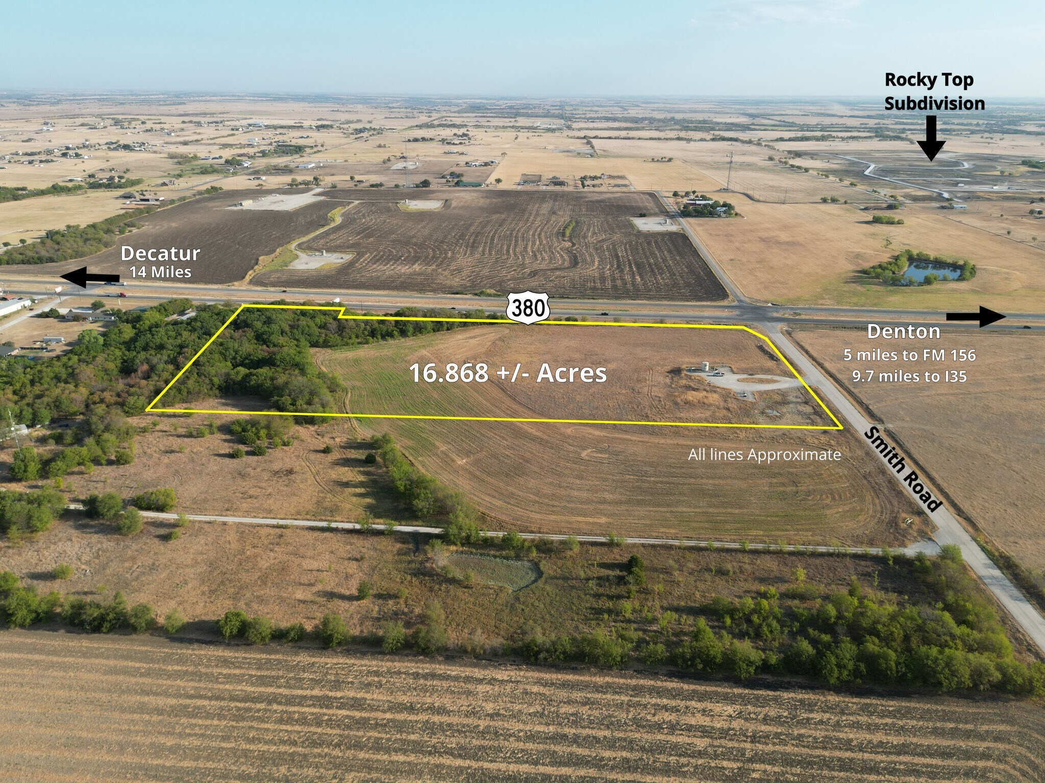 TBD HWY 380, Ponder, TX à vendre Aérien- Image 1 de 3