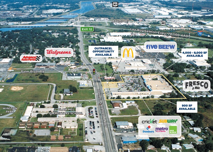7819 Palm River Rd, Tampa, FL à louer - Aérien - Image 2 de 2