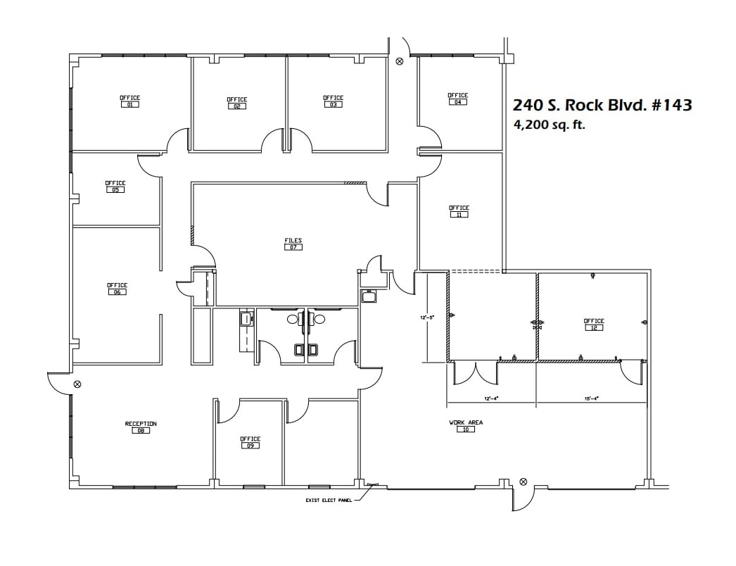 240 S Rock Blvd, Reno, NV for lease Typical Floor Plan- Image 1 of 1