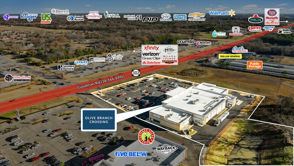 5155 Goodman Rd, Olive Branch, MS à vendre - Photo du bâtiment - Image 3 de 5