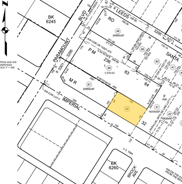 8039-8041 Imperial Hwy, Downey, CA for sale - Plat Map - Image 3 of 3