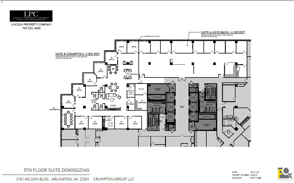 2101 Wilson Blvd, Arlington, VA à louer Plan d’étage- Image 1 de 2