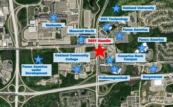 3551 Hamlin Rd, Auburn Hills, MI - AERIAL  map view