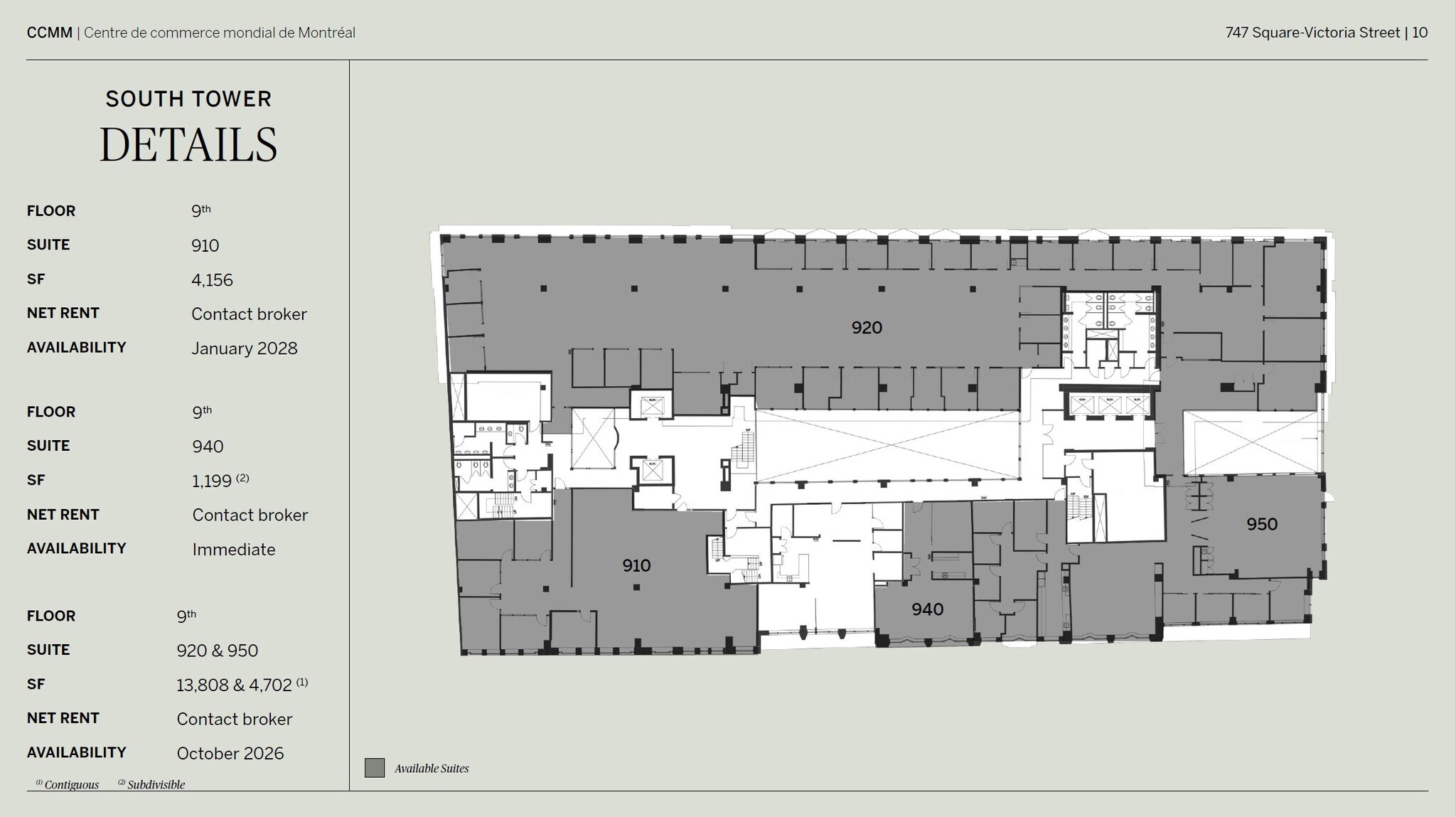 747 Rue Du Square-Victoria, Montréal, QC à louer Plan d’étage- Image 1 de 1