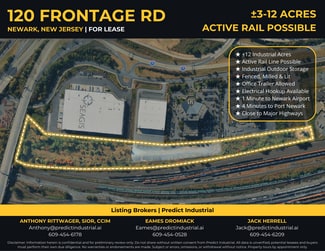 Plus de détails pour 120 Frontage Rd, Newark, NJ - Terrain à louer