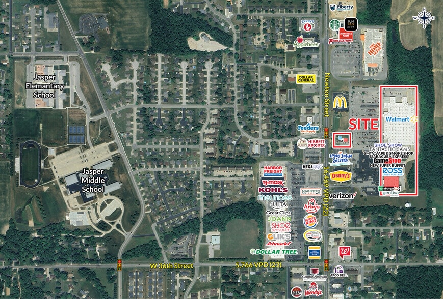 3950-3954 N Newton St, Jasper, IN for lease - Aerial - Image 1 of 4