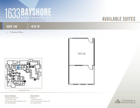 1633 Bayshore Hwy, Burlingame, CA à louer Plan d’étage- Image 1 de 1