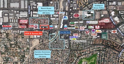 3950 E Sunset Rd, Las Vegas, NV - AÉRIEN  Vue de la carte