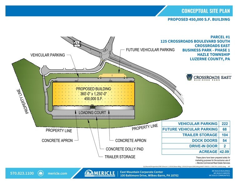 Route 424, Hazleton, PA à louer - Plan de site - Image 1 de 2