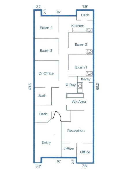 4824 E Baseline Rd, Mesa, AZ à louer - Plan d’étage - Image 2 de 7