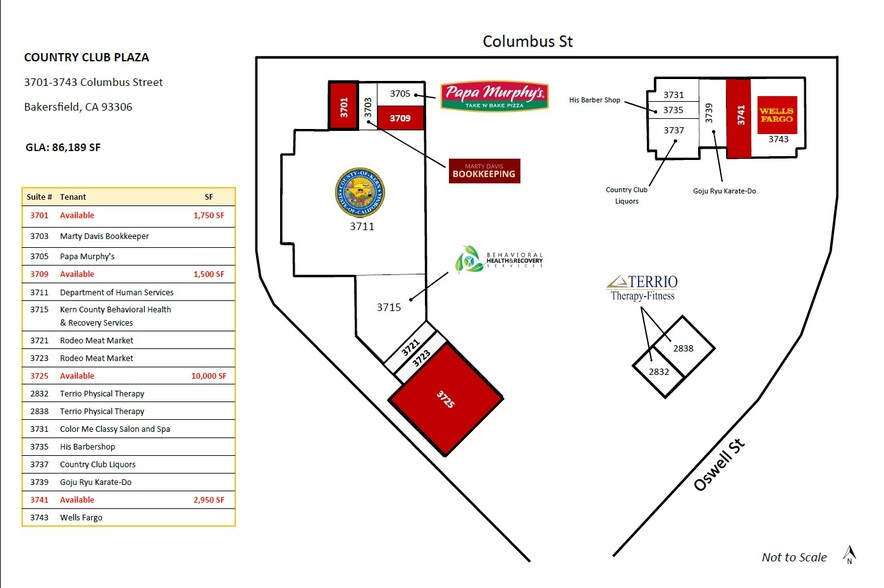 2832-3743 Columbus St, Bakersfield, CA à louer - Plan de site - Image 2 de 18