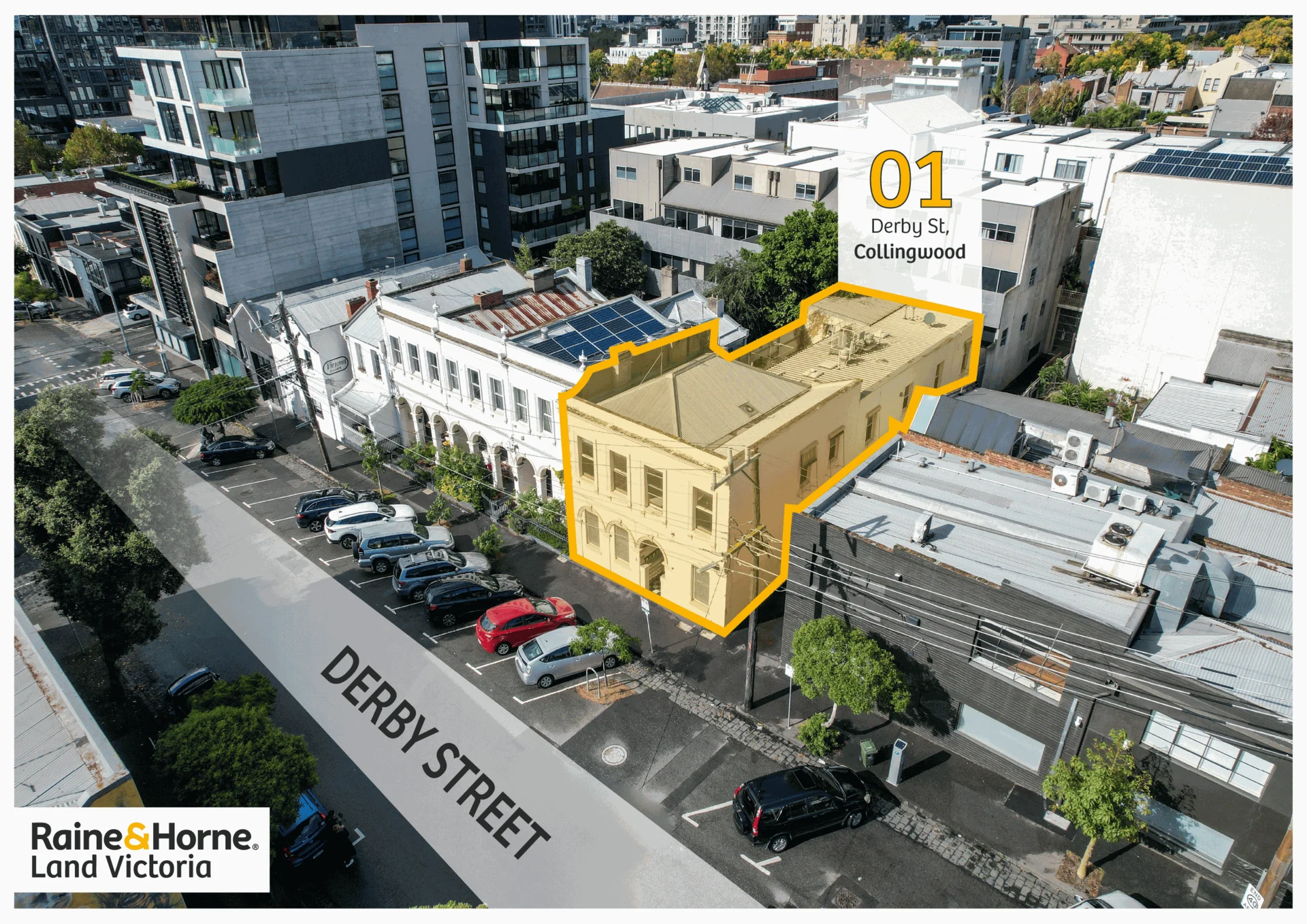 1 Derby Street, Collingwood à vendre Aérien- Image 1 de 3