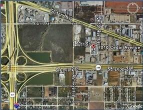 7010-7020 Cedar Ave, Lubbock, TX - Aerial map view