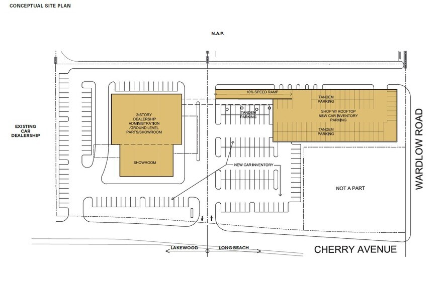 NEC Cherry Ave & Wardlow Rd, Long Beach, CA à louer - Plan de site - Image 2 de 2