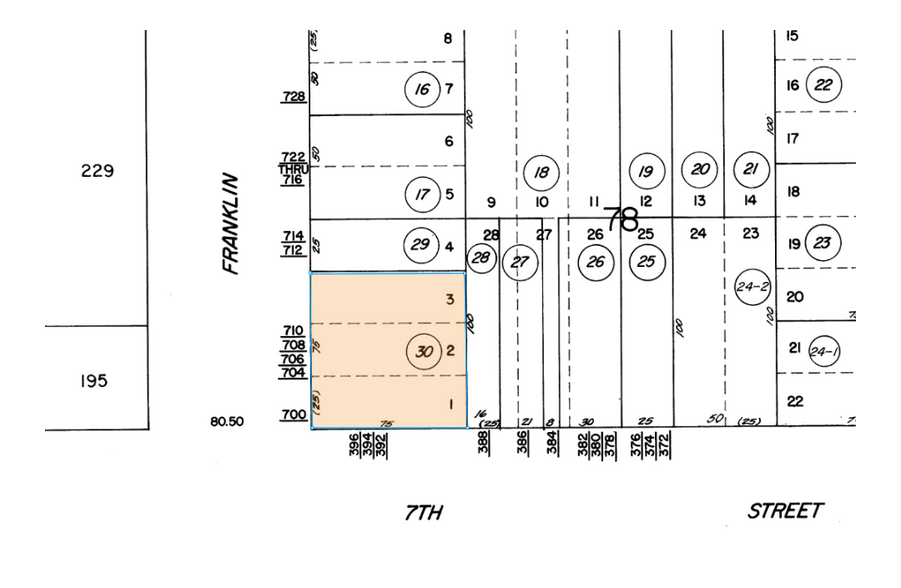 700 Franklin St, Oakland, CA for lease - Plat Map - Image 3 of 3
