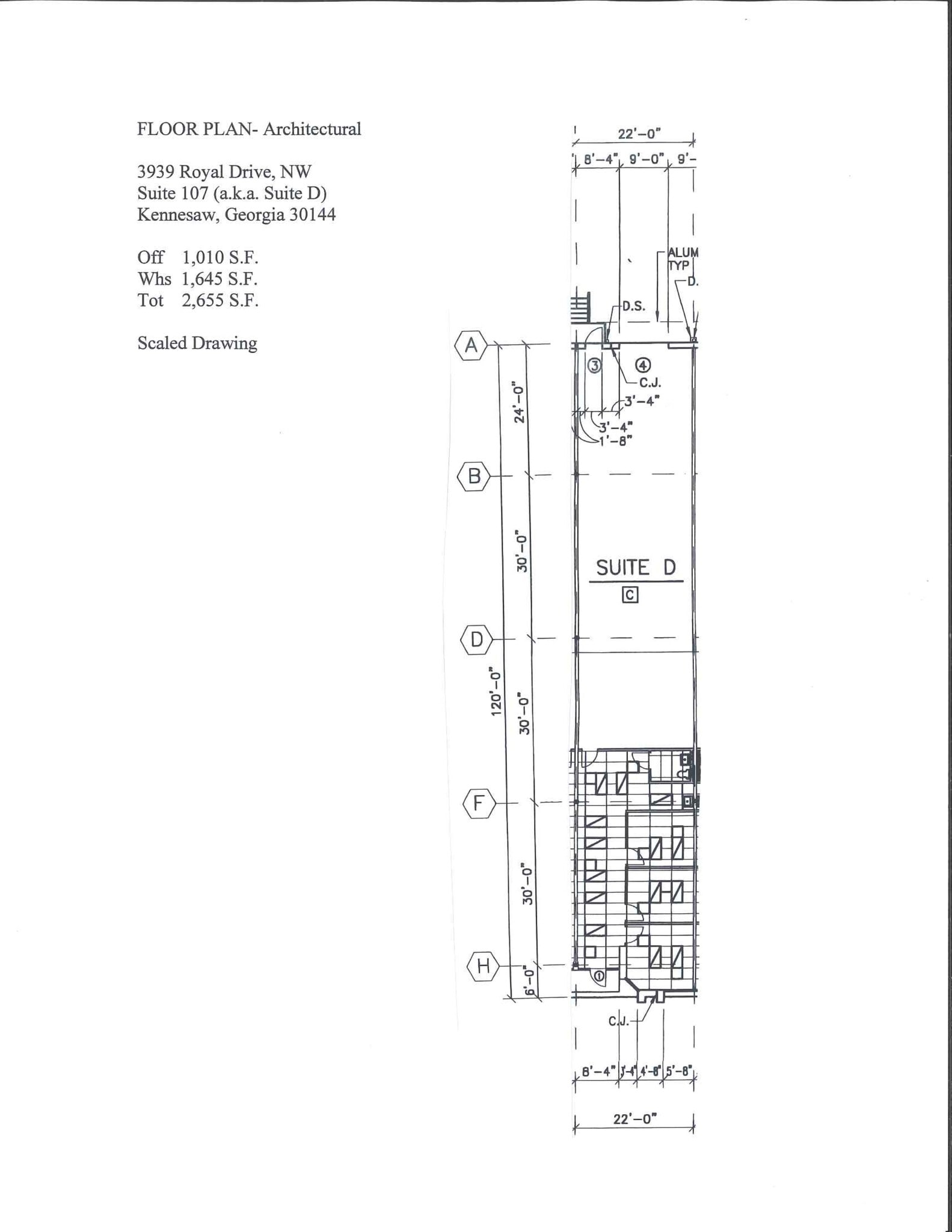 3939 Royal Dr NW, Kennesaw, GA à louer Plan de site- Image 1 de 1