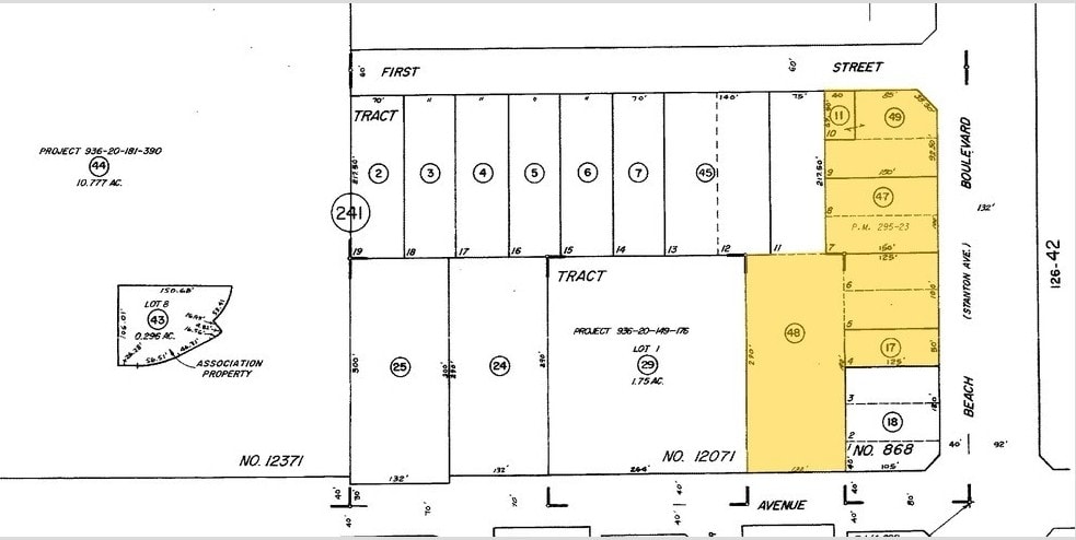 10401 Beach Blvd, Stanton, CA for lease - Plat Map - Image 2 of 2