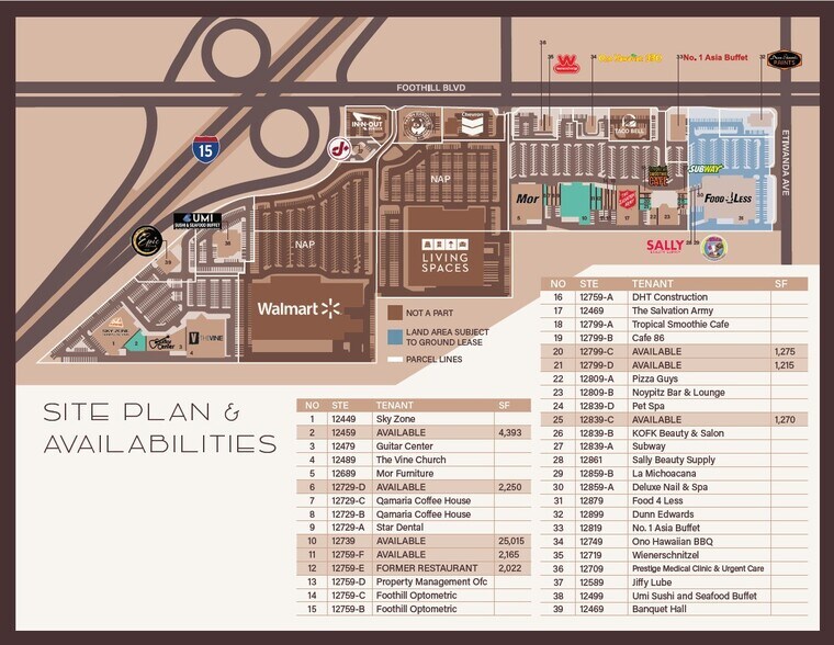 12449-12899 Foothill Blvd, Rancho Cucamonga, CA à louer - Plan de site - Image 2 de 10