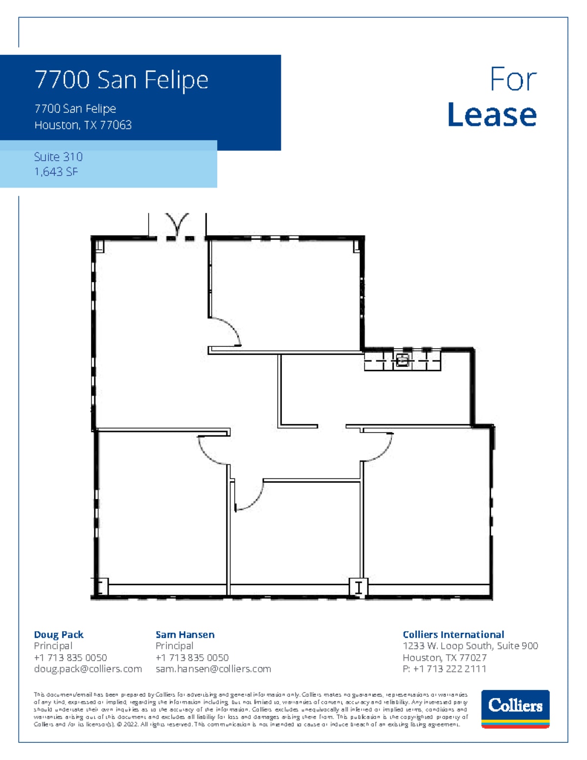 7700 San Felipe St, Houston, TX for lease Floor Plan- Image 1 of 1