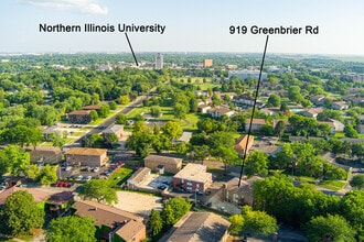 919 Greenbrier Rd, Dekalb, IL - AERIAL map view
