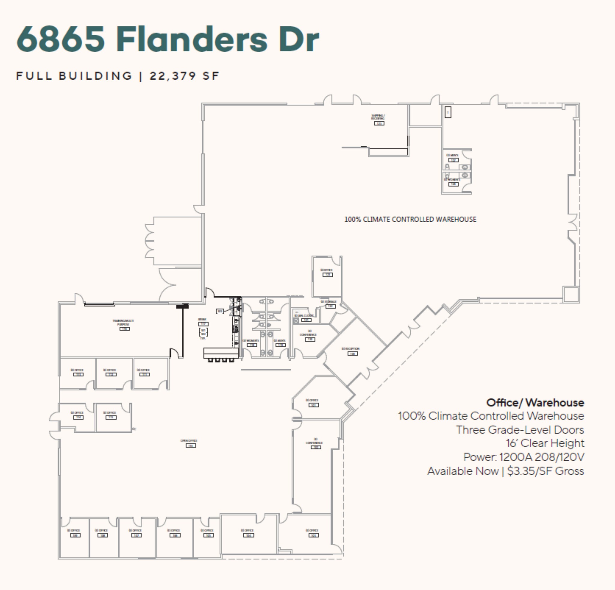 6815 Flanders Dr, San Diego, CA for lease Floor Plan- Image 1 of 1