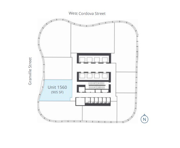 320 Granville St, Vancouver, BC V6B 0G5 - Unité 1560 -  - Plan d’étage - Image 1 of 1