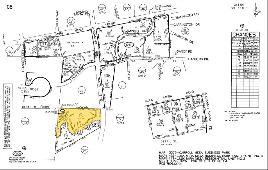 6759 Mesa Ridge Rd, San Diego, CA à louer - Plan cadastral - Image 2 de 4