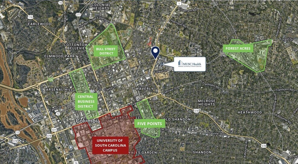 1801 Two Notch Rd, Columbia, SC à vendre - Aérien - Image 2 de 2