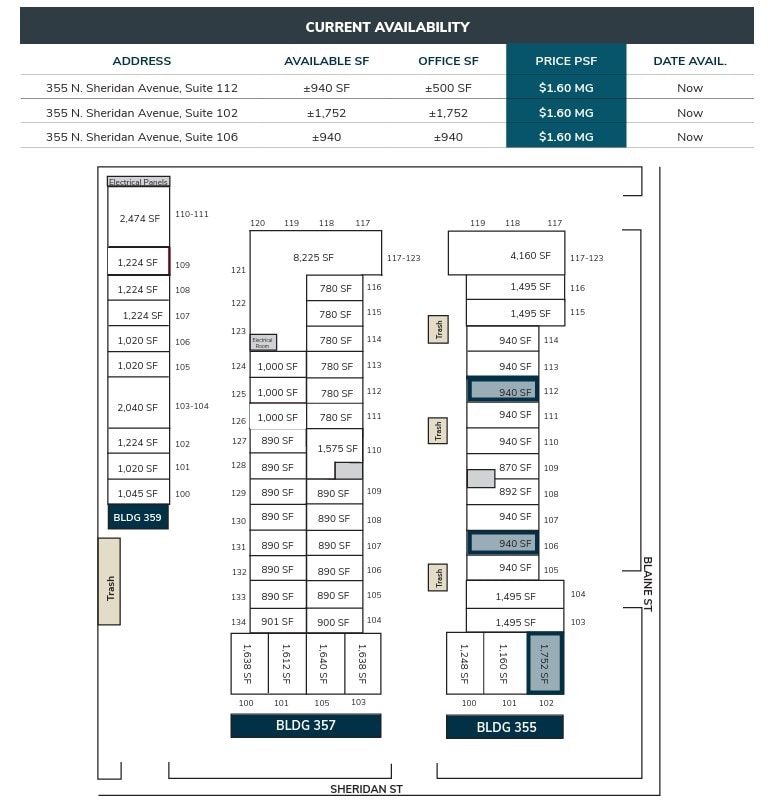 355 N Sheridan St, Corona, CA for lease Site Plan- Image 1 of 1