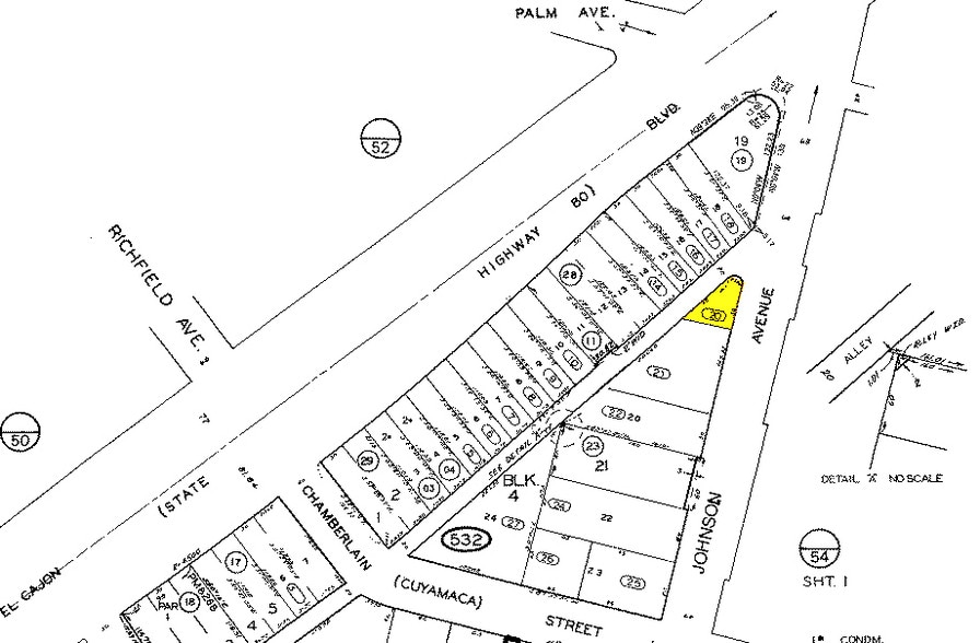 406 S Johnson Ave, El Cajon, CA for sale - Plat Map - Image 2 of 4
