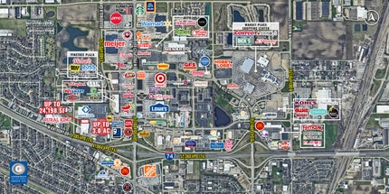 Marketview Dr, Champaign, IL - AERIAL map view