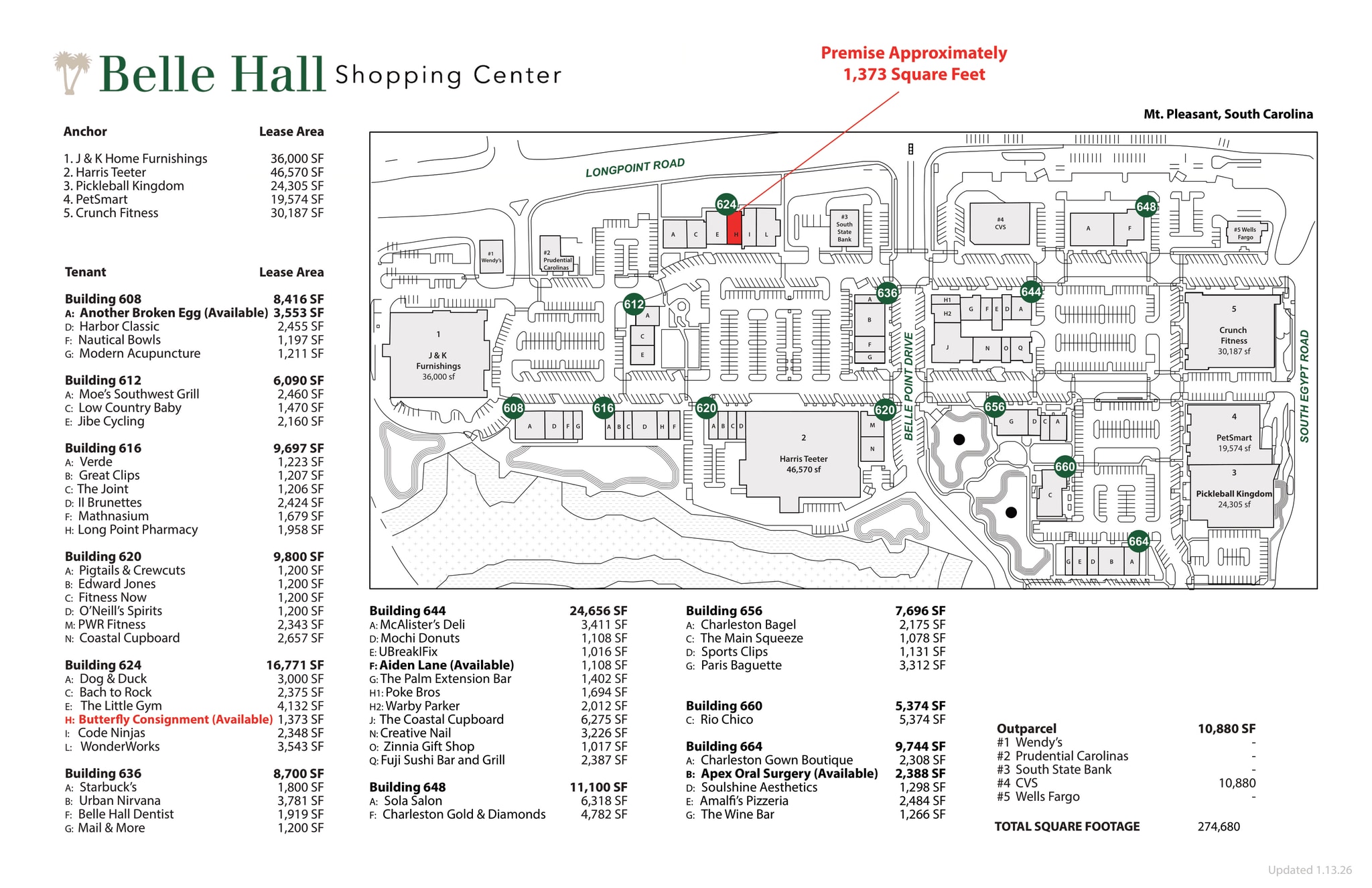 600 Long Point Rd, Mount Pleasant, SC à louer Plan de site- Image 1 de 1