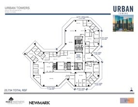 222 W Las Colinas Blvd, Irving, TX à louer Plan d’étage- Image 1 de 2