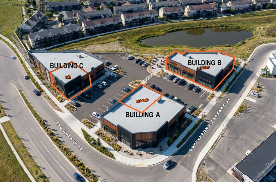 63 Copperpond Passage SE, Calgary, AB for lease - Aerial - Image 1 of 4
