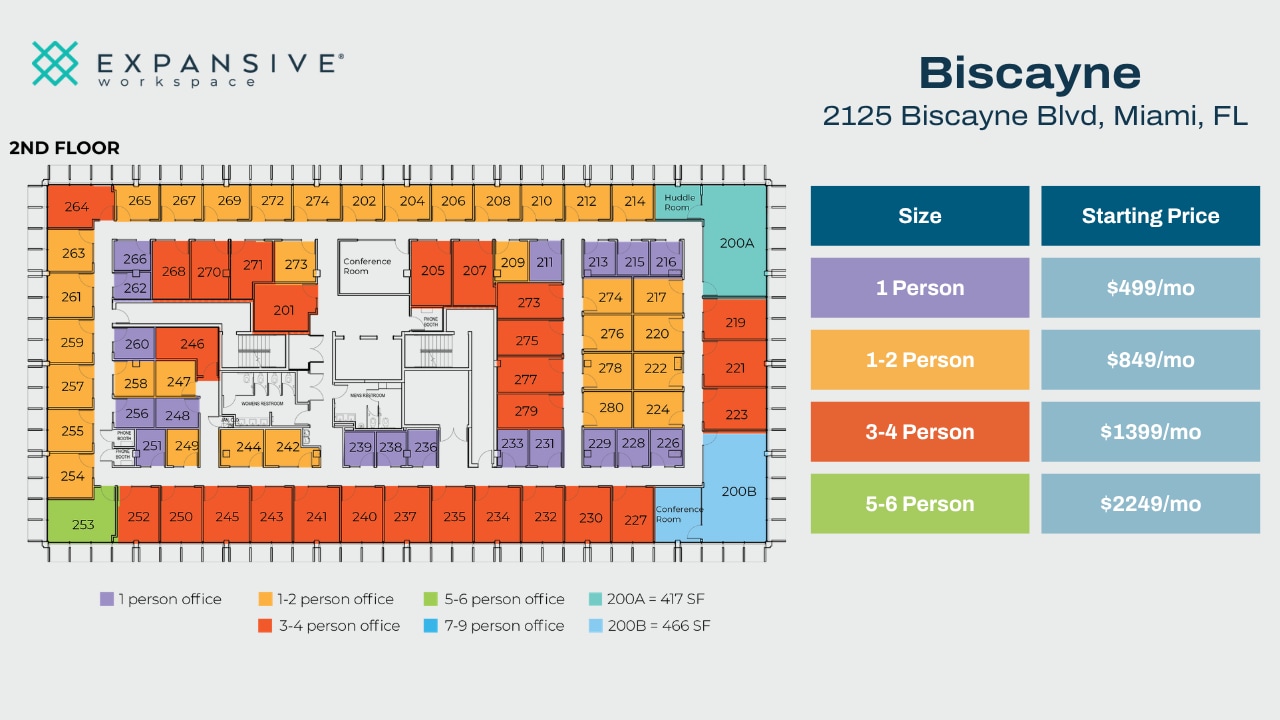 2125 Biscayne Blvd, Miami, FL à louer Plan d’étage- Image 1 de 5