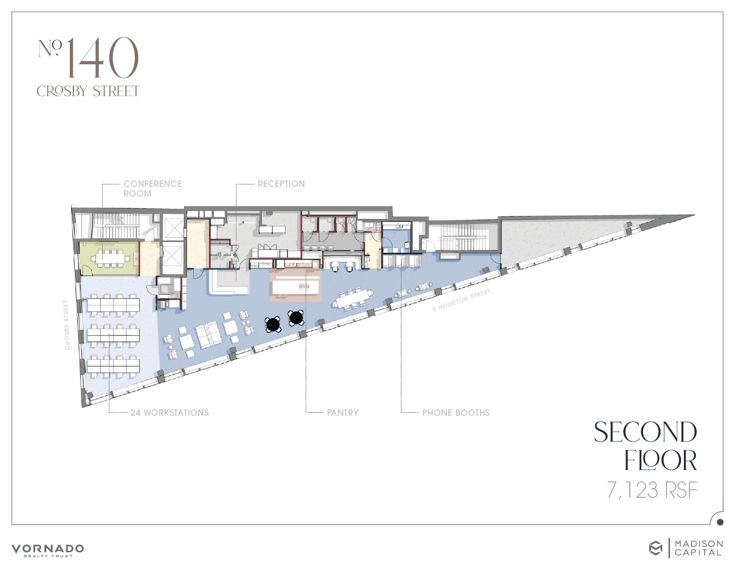 140 Crosby St, New York, NY à louer Plan d  tage- Image 1 de 6