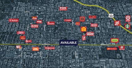 1050-1054 N Cahuenga Blvd, Los Angeles, CA - AÉRIEN  Vue de la carte