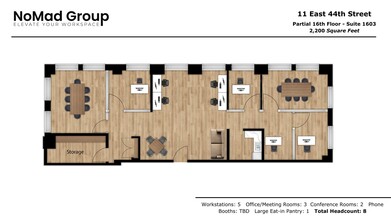 11 E 44th St, New York, NY à louer Plan d  tage- Image 1 de 14