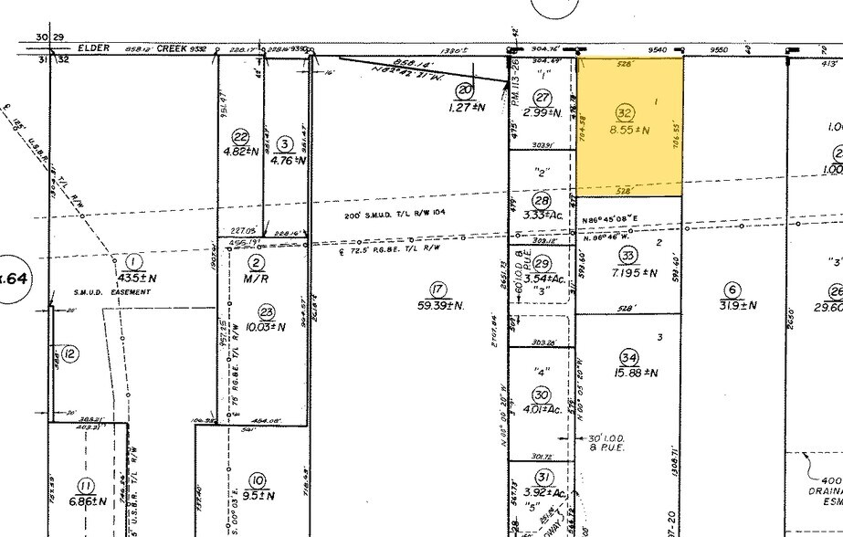 9546 Elder Creek Rd, Sacramento, CA à vendre - Plan cadastral - Image 1 de 2