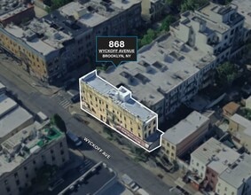 868 Wyckoff Ave, Brooklyn, NY - AERIAL map view