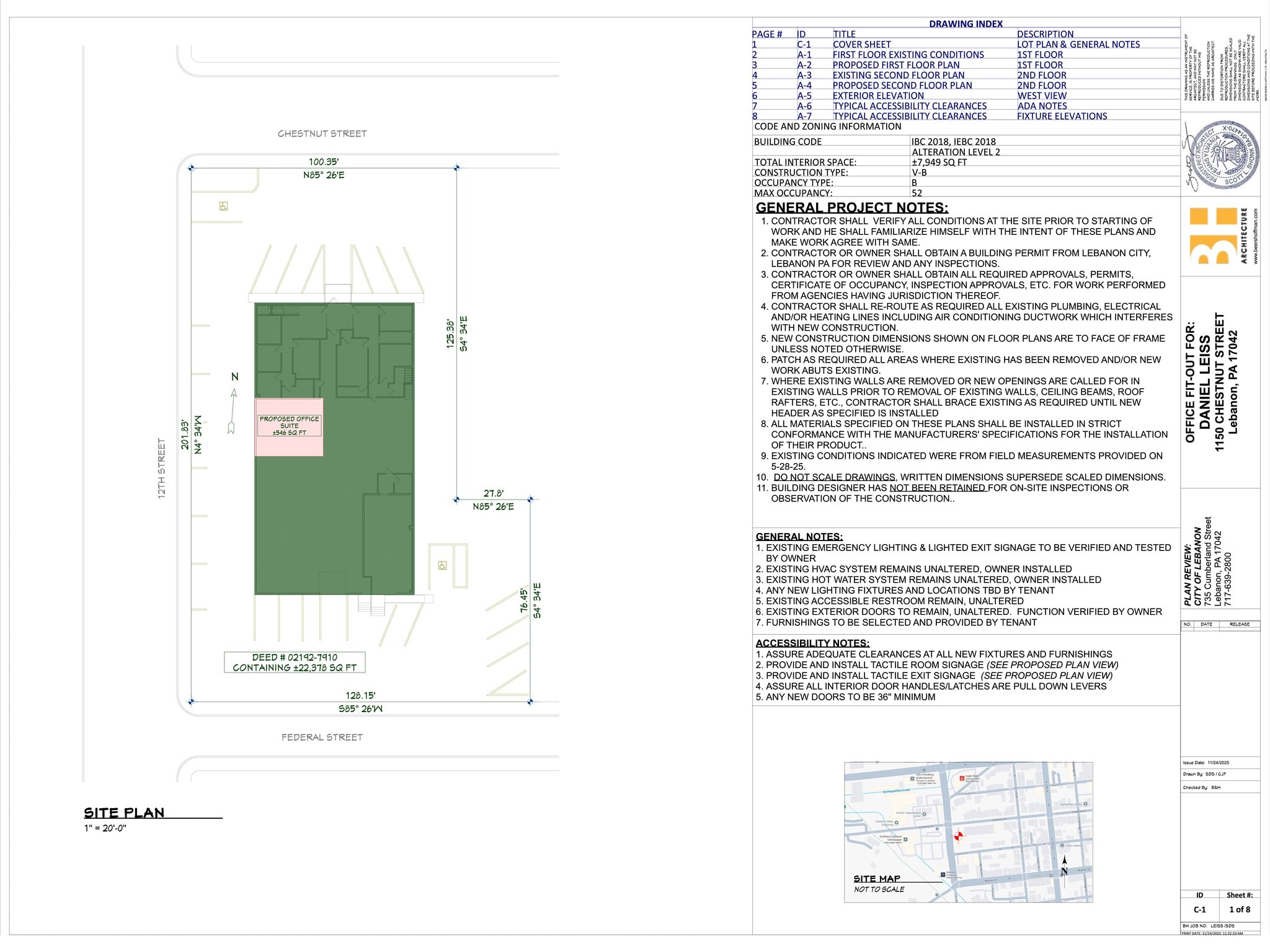 1105 Chestnut St, Lebanon, PA for lease Site Plan- Image 1 of 1