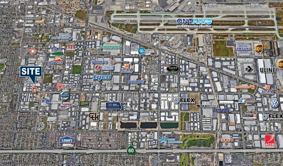 821 E Francis St, Ontario, CA for lease - Aerial - Image 2 of 4