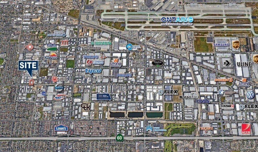 821 E Francis St, Ontario, CA à louer - Aérien - Image 2 de 4