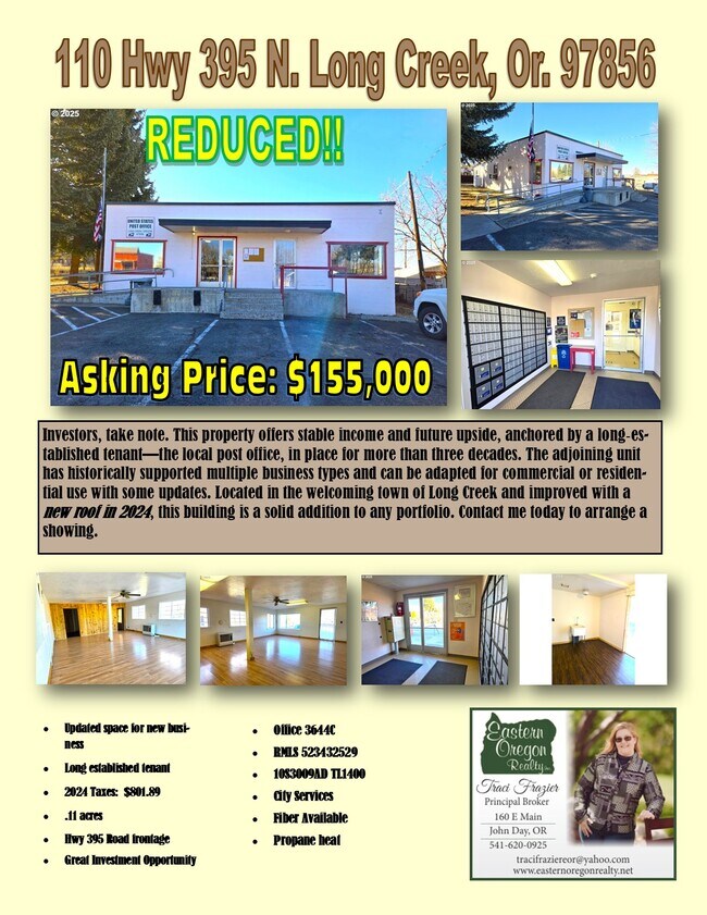 More details for 110 US-395 Hwy, Long Creek, OR - Office for Sale