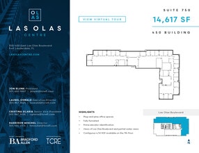 450 E Las Olas Blvd, Fort Lauderdale, FL à louer Plan d’étage- Image 1 de 2