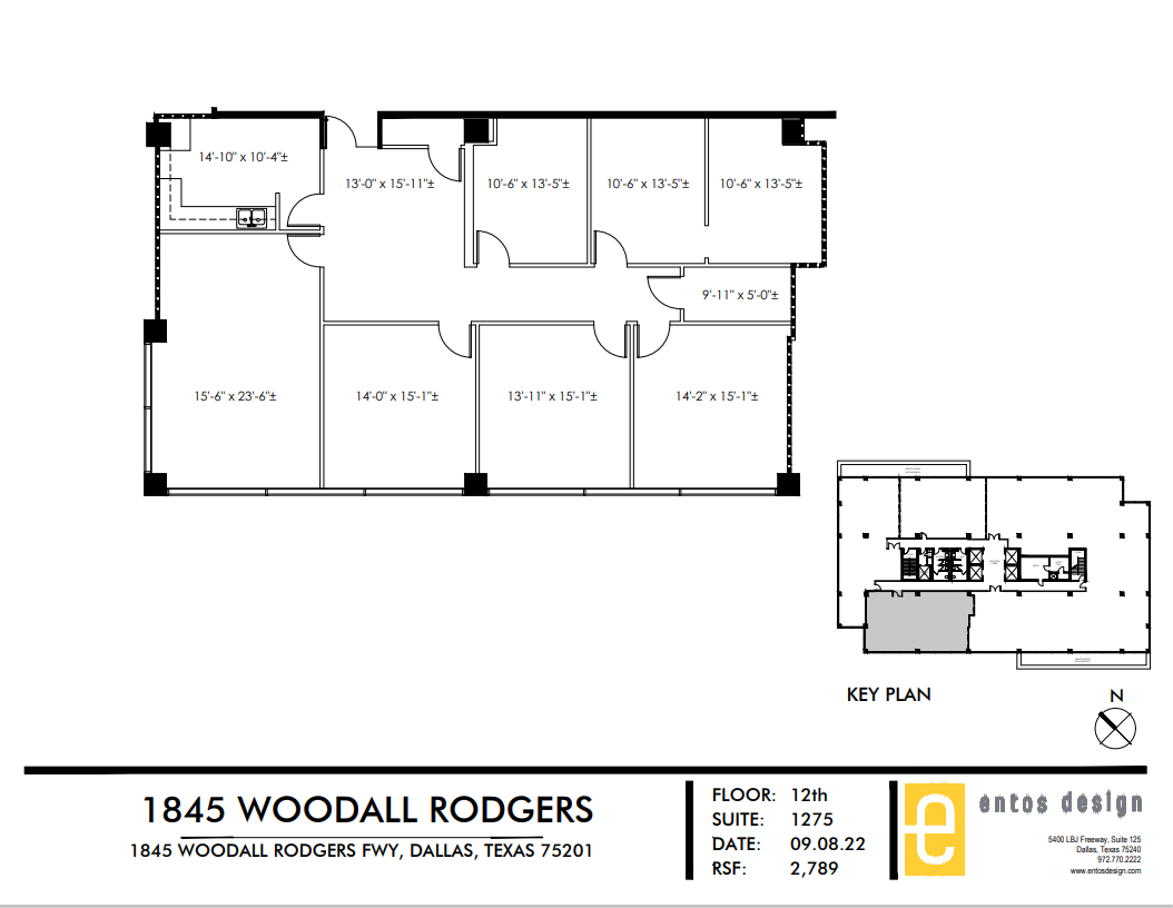 1845 Woodall Rodgers Fwy, Dallas, TX à louer Plan d  tage- Image 1 de 1