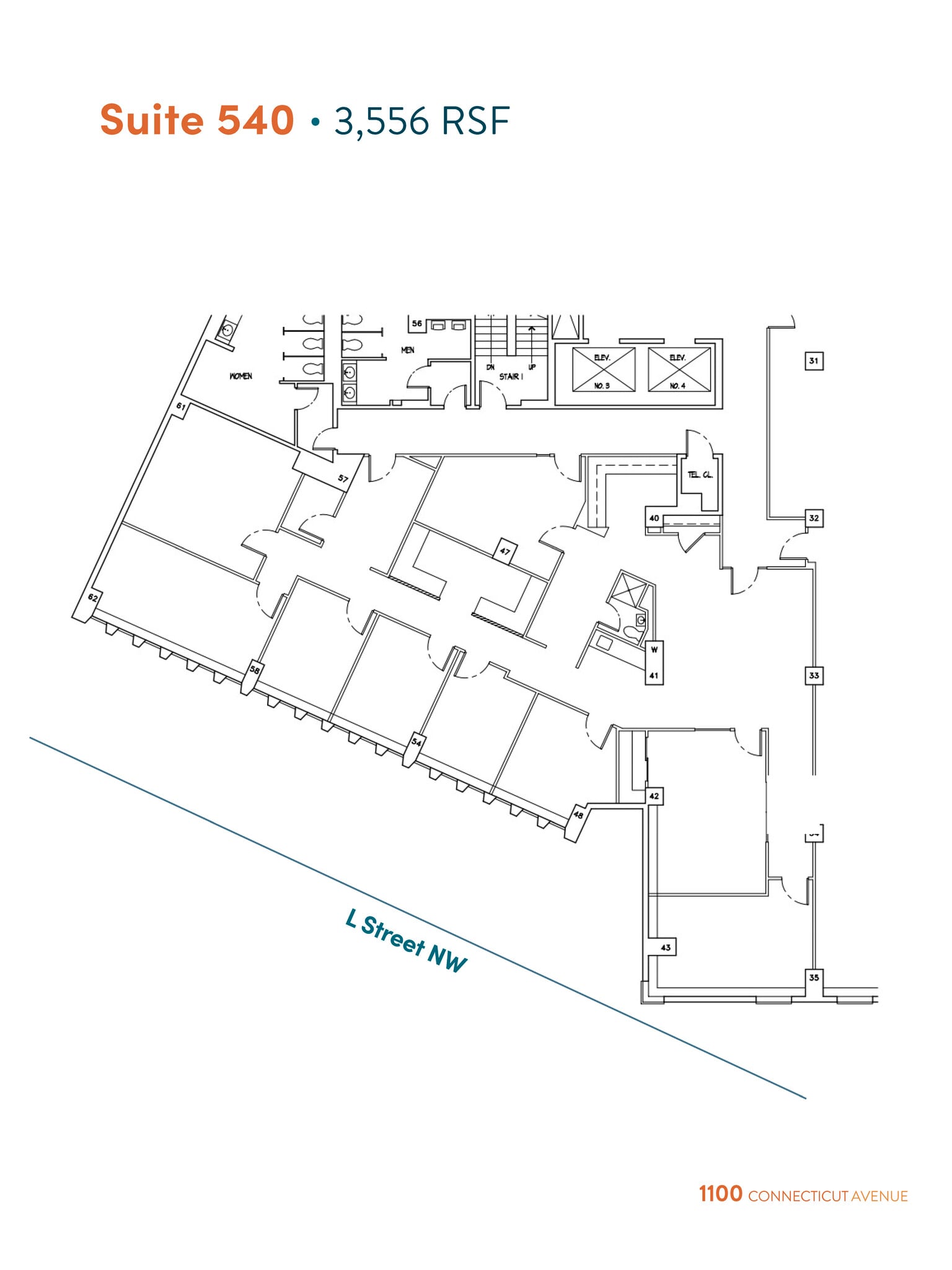 1100 Connecticut Ave NW, Washington, DC à louer Plan d’étage- Image 1 de 9