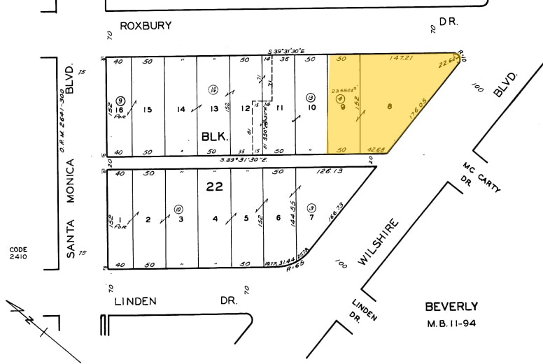 9701 Wilshire Blvd, Beverly Hills, CA for lease - Plat Map - Image 3 of 41