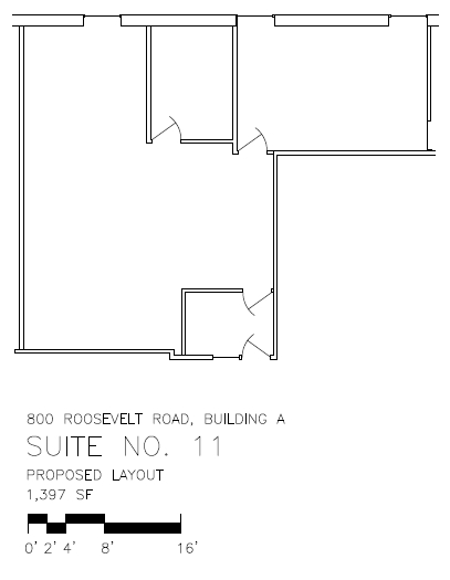 800 Roosevelt Rd, Glen Ellyn, IL à louer Plan d’étage- Image 1 de 1