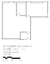 800 Roosevelt Rd, Glen Ellyn, IL à louer Plan d’étage- Image 1 de 1